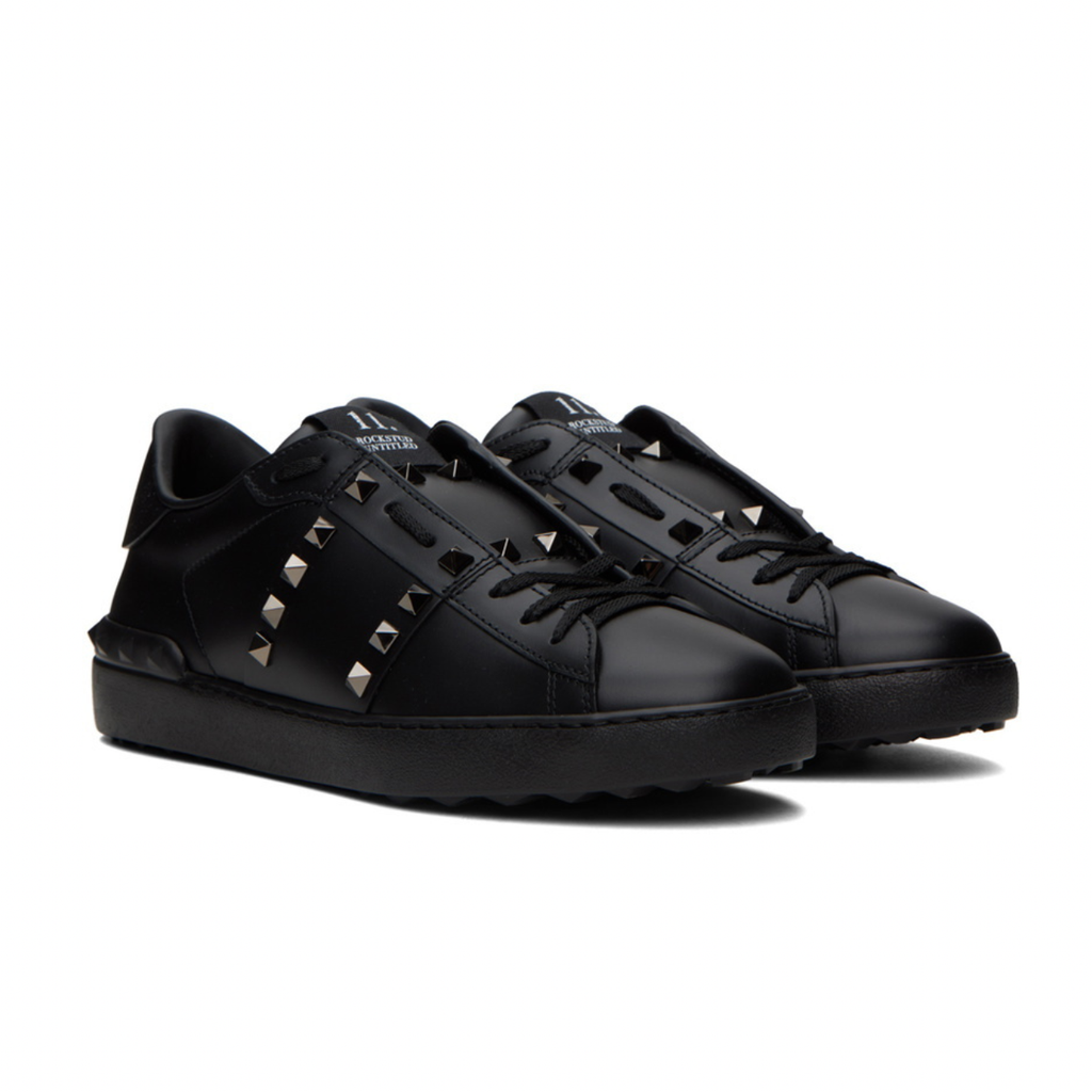 Valentino Garavani Black Rockstud Untitled Sneakers