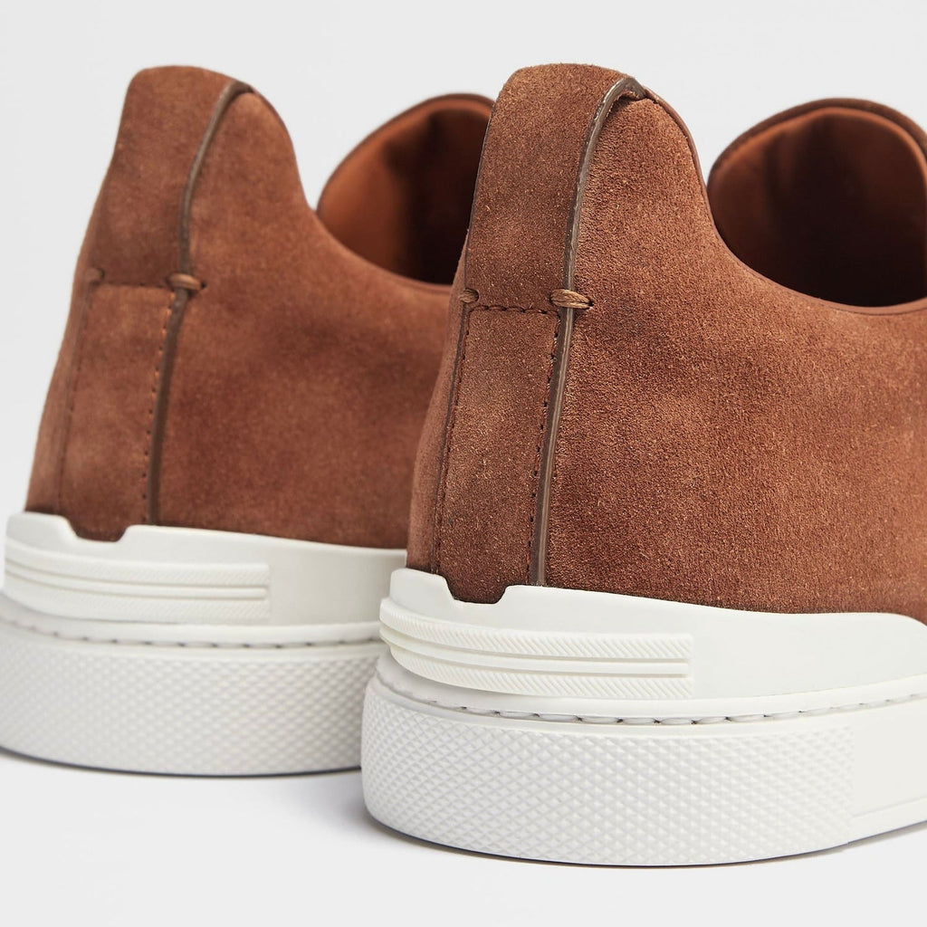 ZEGNA TOBACCO SUEDE TRIPLE STITCH™ SNEAKERS
