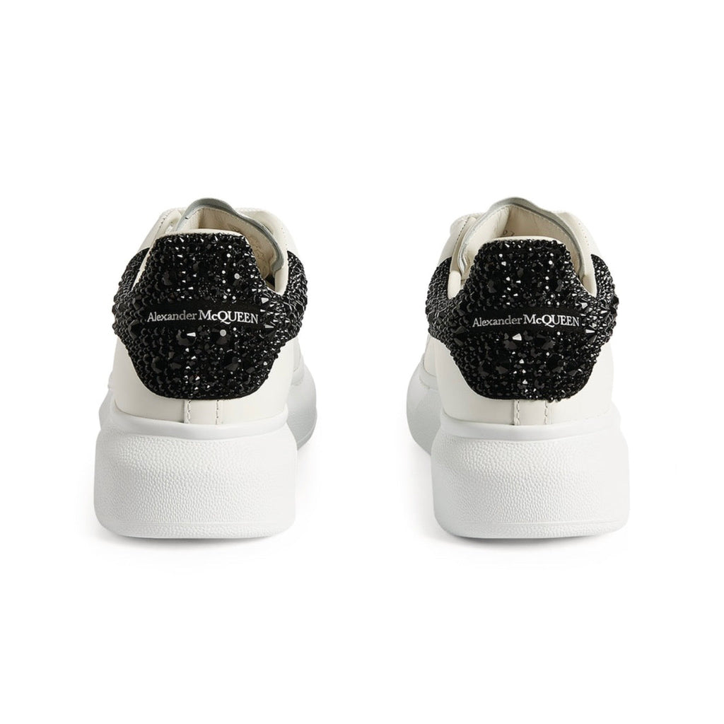 Alexander McQueen Wmns Oversized Sneaker 'White Black Crystal'