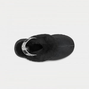 UGG- FUNKETTE BLACK PLATFORMS SLIPPERS