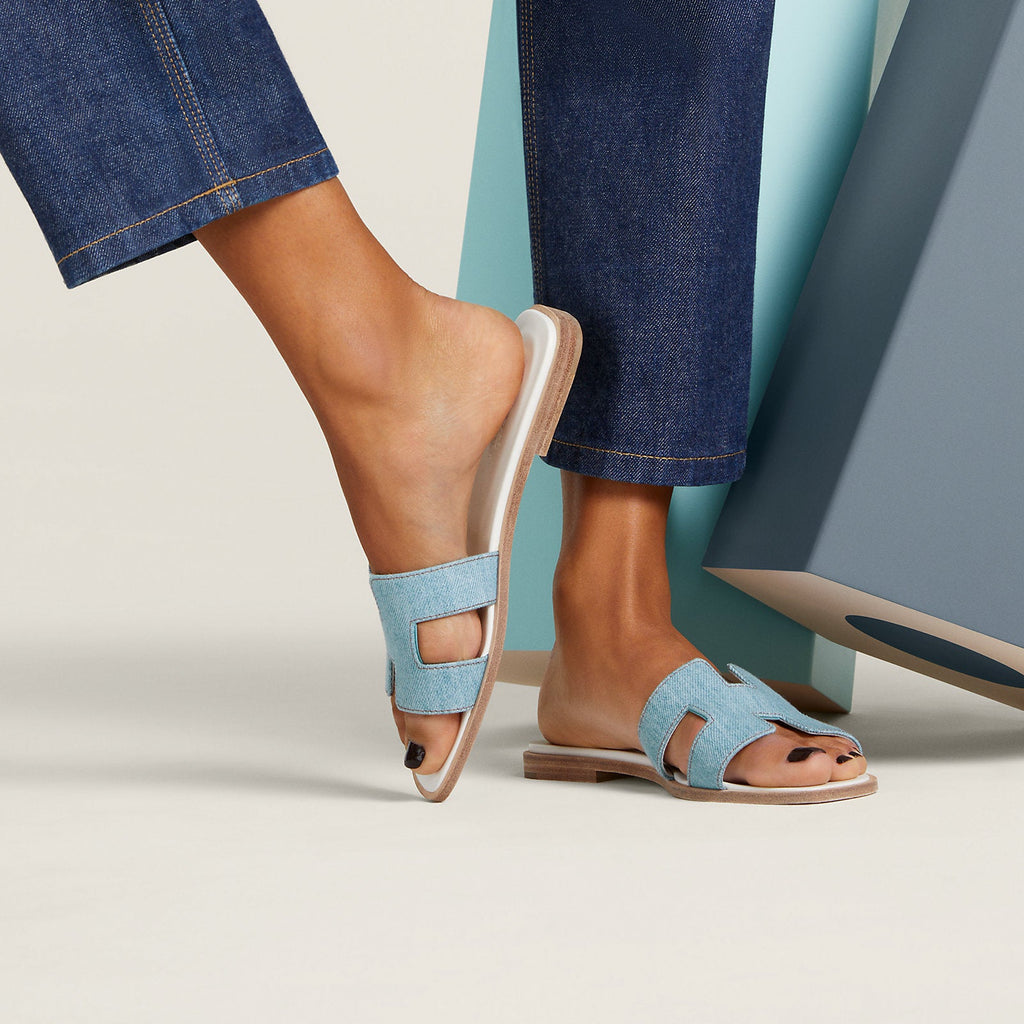 Hermès Oran sandal 'bleu clair'