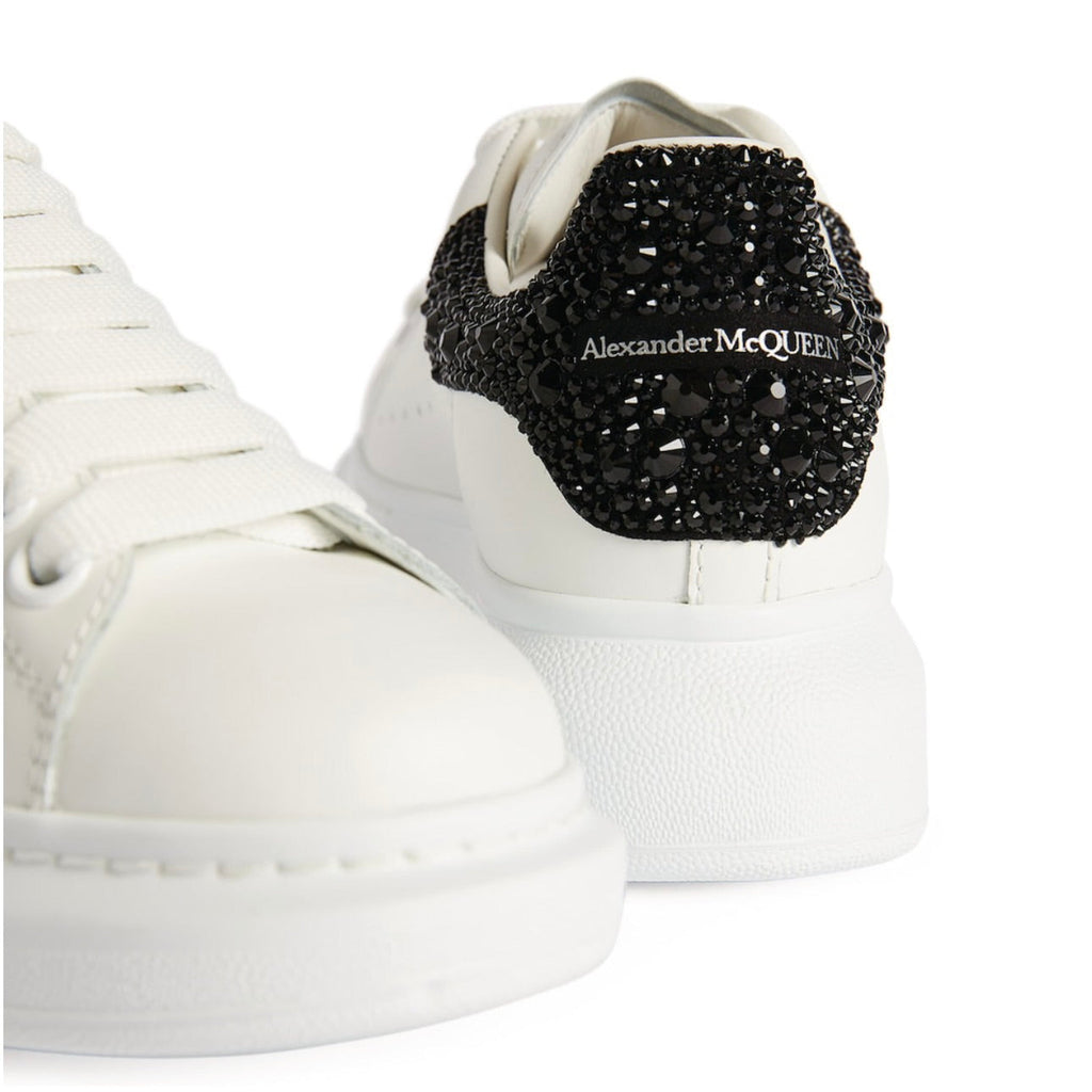 Alexander McQueen Wmns Oversized Sneaker 'White Black Crystal'