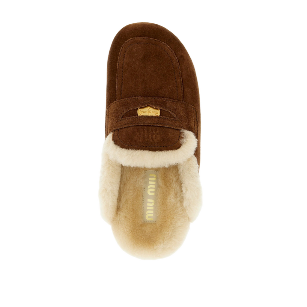 Miu Miu Suede mules 'Cocoa Brown'