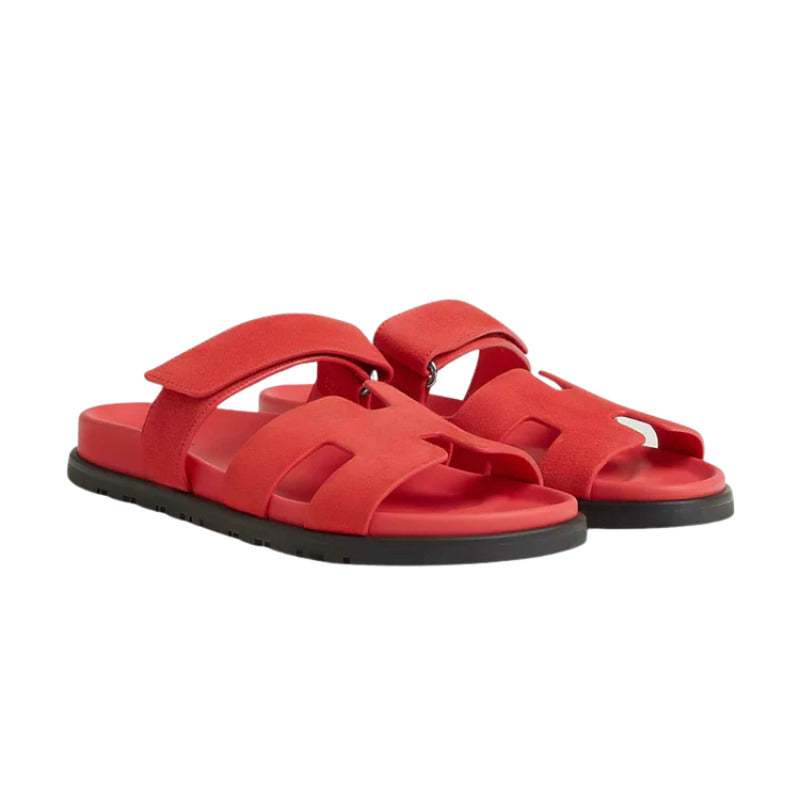 Hermès Chypre sandal 'Rose/Vermillon'